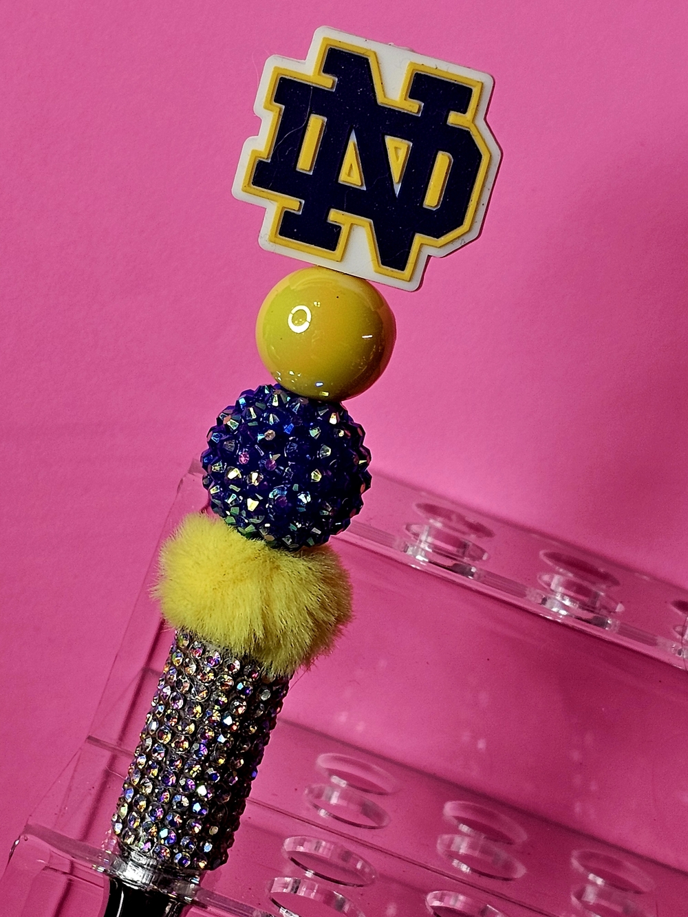 Notre Dame Sparkly/Blingy Custom Created Super Fan Pen